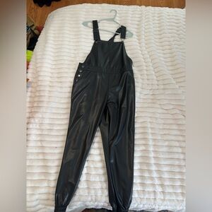 Steve Madden leather overalls